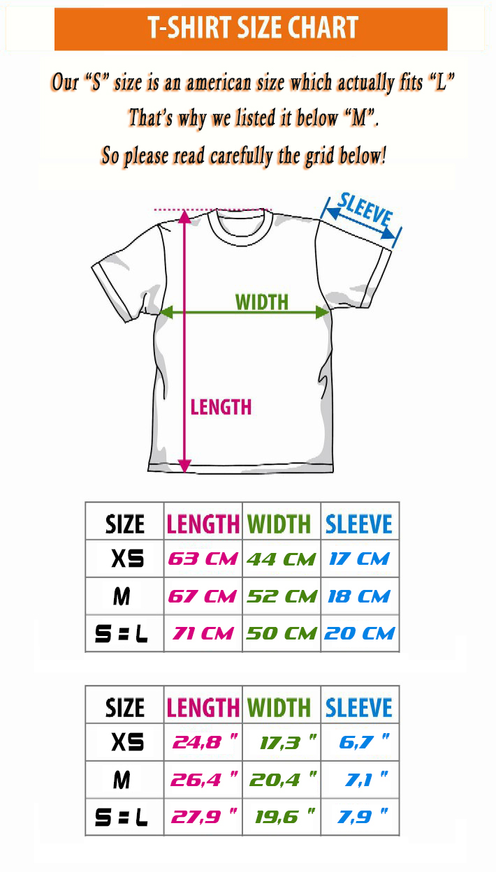 T Shirt Measurement Chart